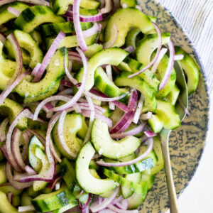 Marinated cucumber salad