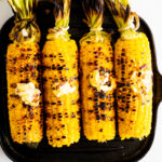Grilled Corn on the cob with hot honey butter