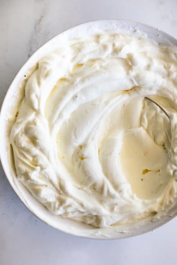 Creamy homemade labneh.