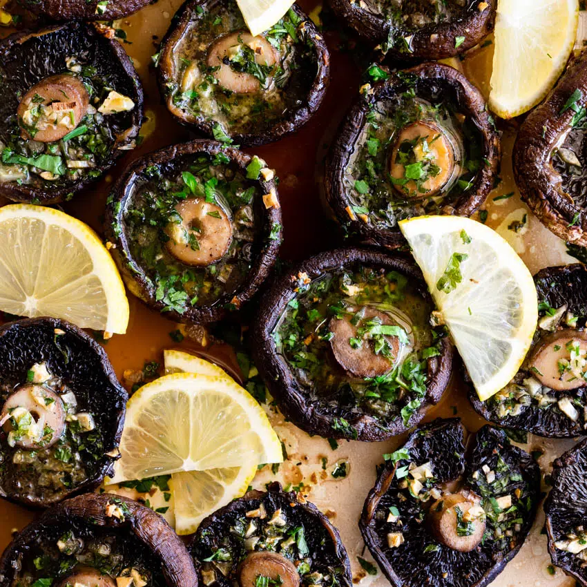Easy Garlic Butter Roasted Mushrooms