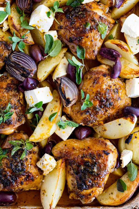 Easy Greek Sheet Pan Chicken with Potatoes