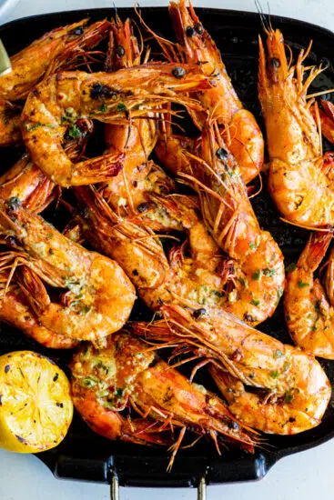 Garlic Butter Grilled Prawns
