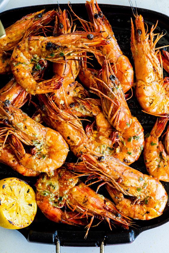 Grilled garlic butter prawns - Simply Delicious