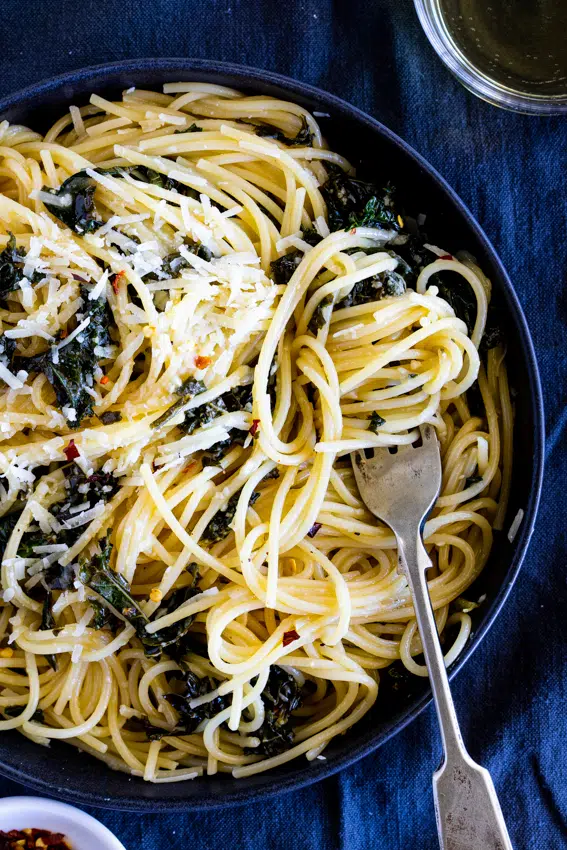Lemon Parmesan Kale Pasta