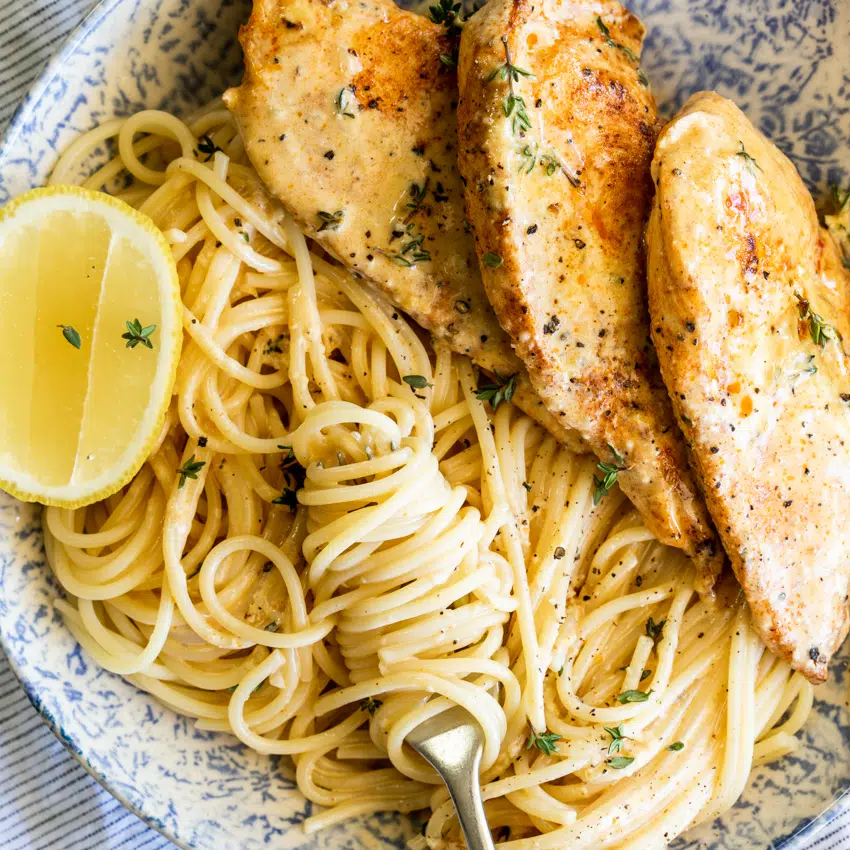 Easy Creamy Lemon Chicken Pasta