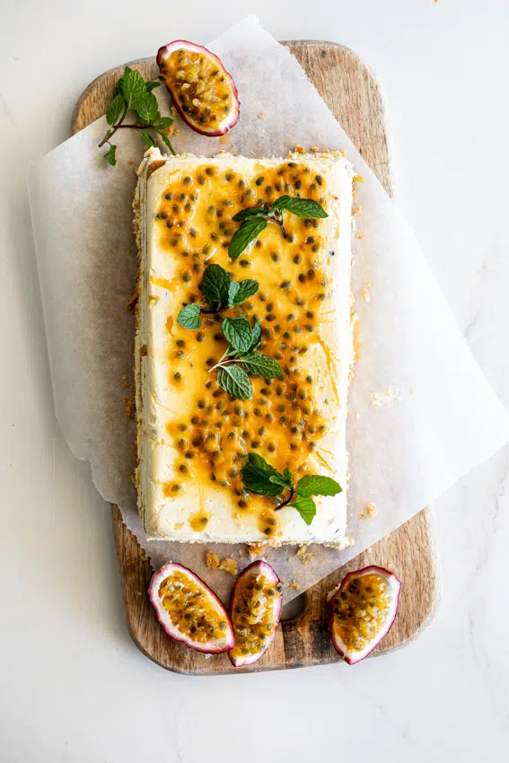 Passionfruit ice box cake