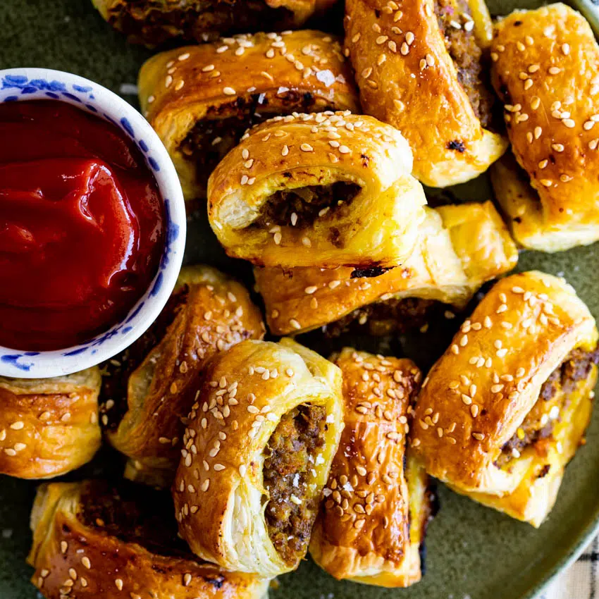 curried sausage rolls