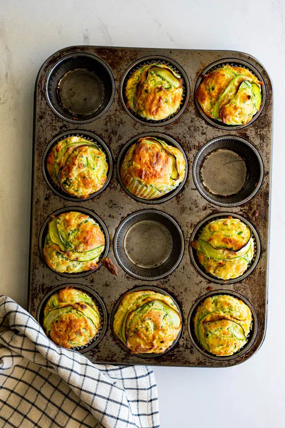 Cheesy zucchini muffins