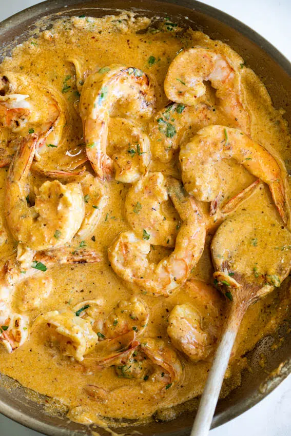 Easy creamy garlic shrimp