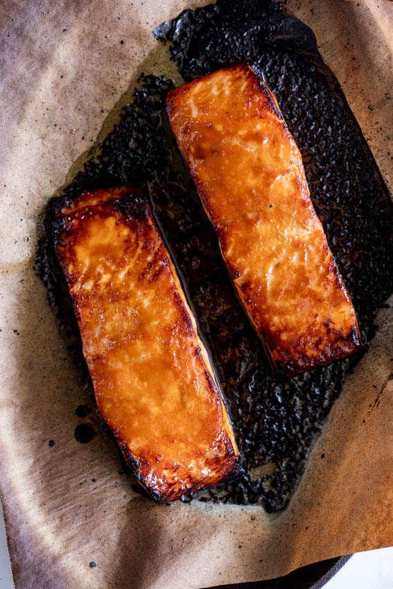 Miso-glazed salmon