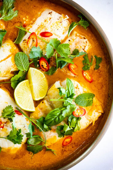 Thai Coconut Fish Curry - Simply Delicious