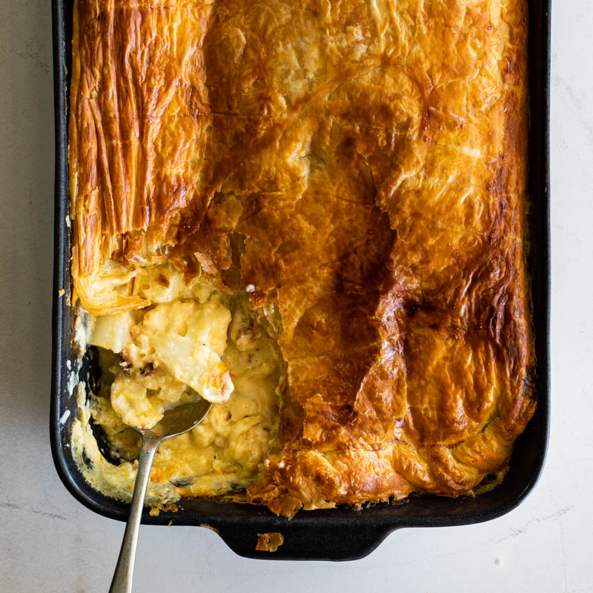 Cauliflower cheese pot pie