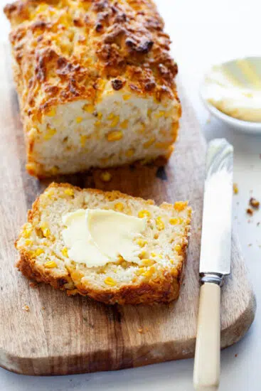 Cheesy corn beer bread