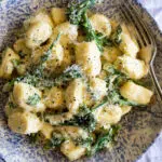 Lemon broccoli ricotta gnocchi