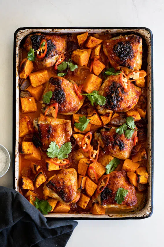 Easy Sheet pan Harissa Chicken