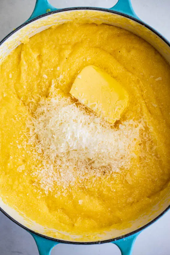 Creamy polenta with Parmesan and butter