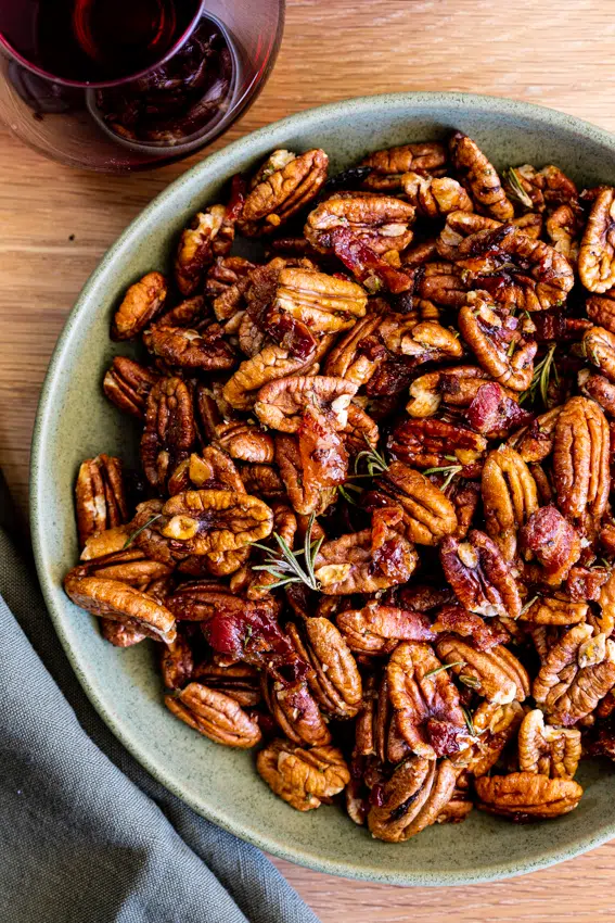 Maple Bacon Roasted Pecans