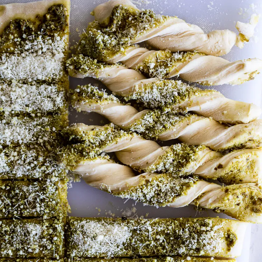 Twisty Pesto Bread Sticks