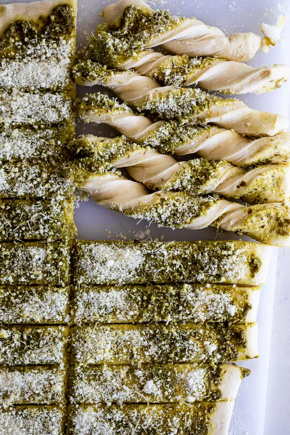 Twisty Pesto Bread Sticks