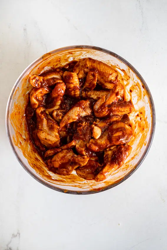 Chicken wings in chipotle marinade