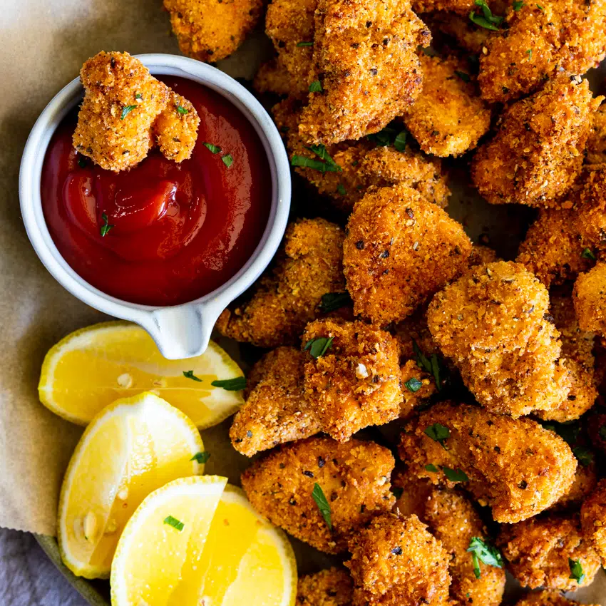 Lemon pepper popcorn chicken