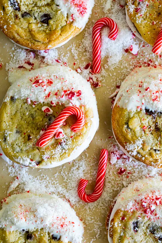 North Pole Christmas Cookie Sandwiches