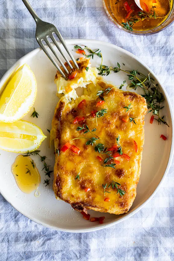 Easy Saganaki with Chilli Honey