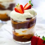 Salted caramel chocolate trifle