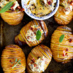 Hasselback Potatoes with Bacon Butter