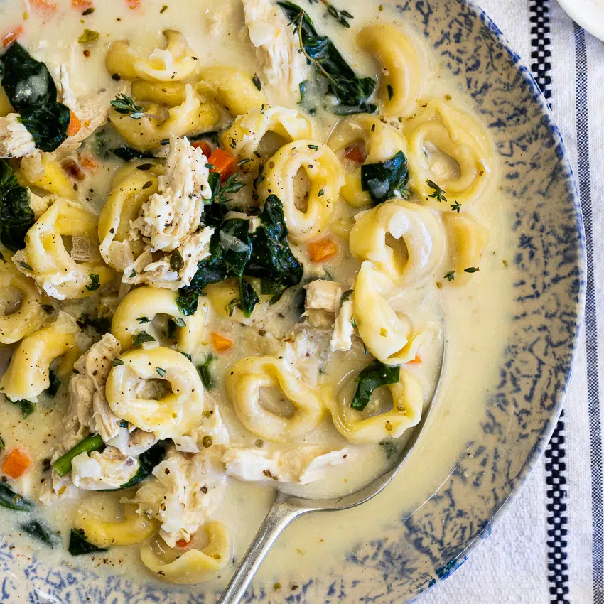 Creamy Chicken Tortellini Soup
