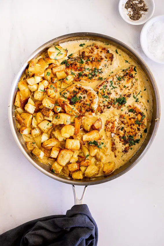 Easy Creamy Dijon Chicken and Potatoes