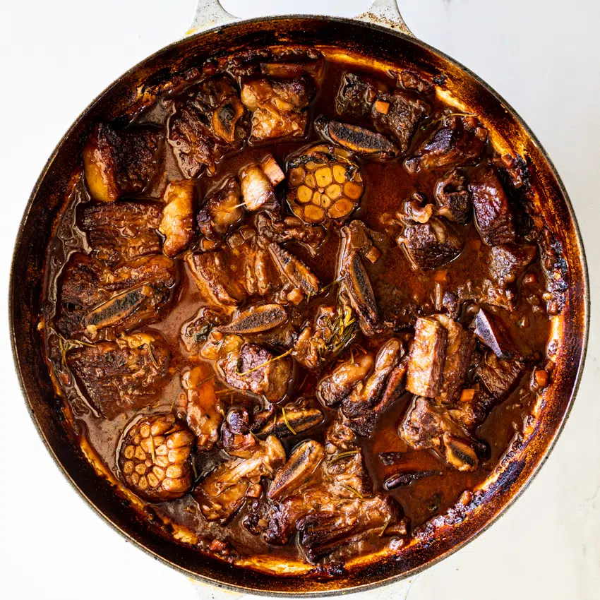 Red wine braised short ribs