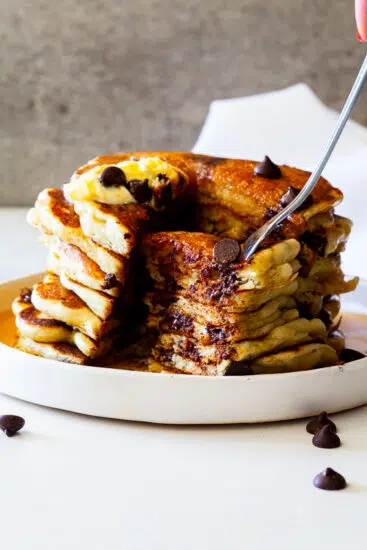 Chocolate chip pancakes