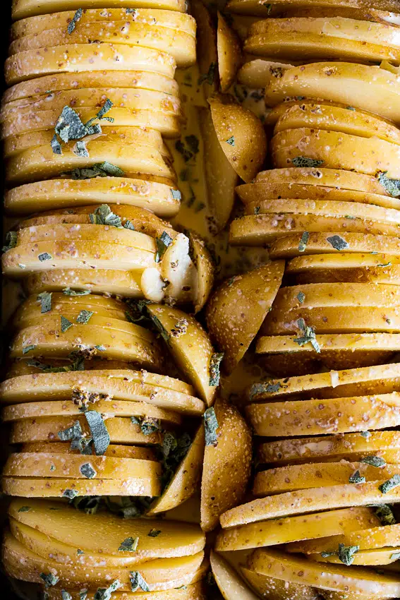 Creamy Hasselback Potato Gratin