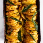 Creamy Hasselback Potato Gratin