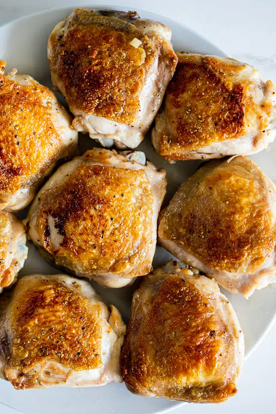 Crispy chicken thighs