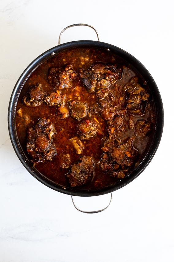 Slow braised oxtail
