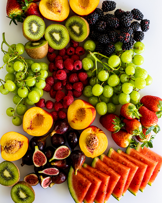 Fresh summer fruit for fruit and cheese platter