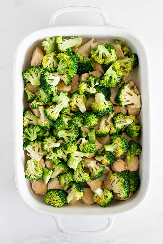 Easy Chicken Divan with broccoli
