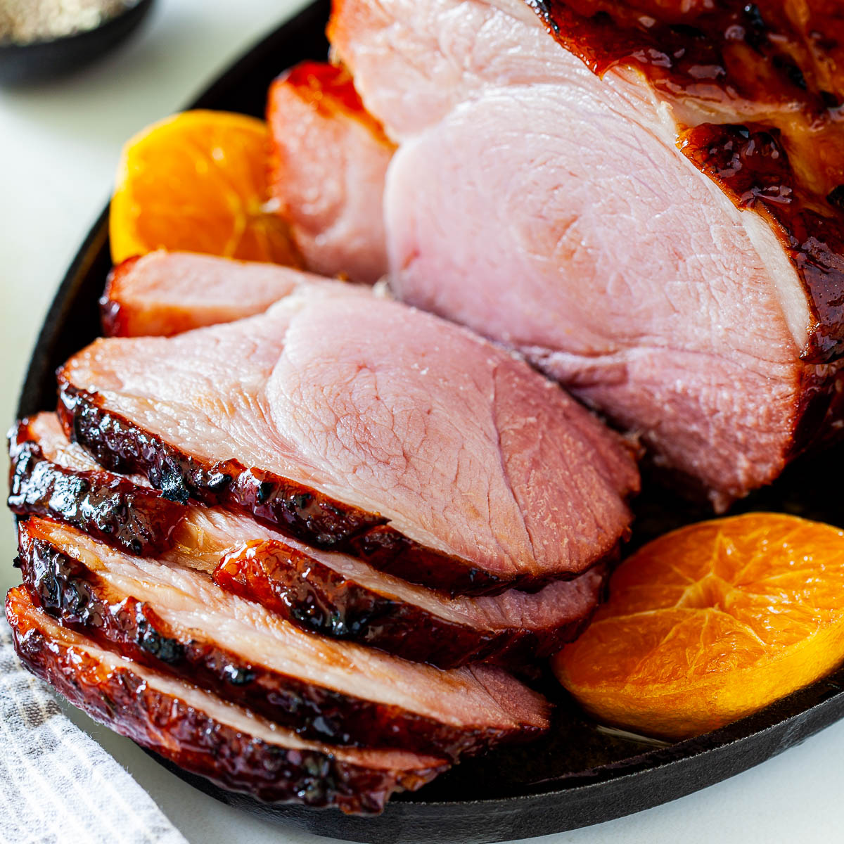 Orange Brown Sugar Glazed Ham