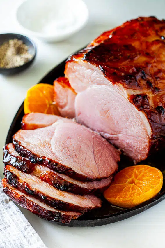 Orange Brown Sugar Glazed Ham