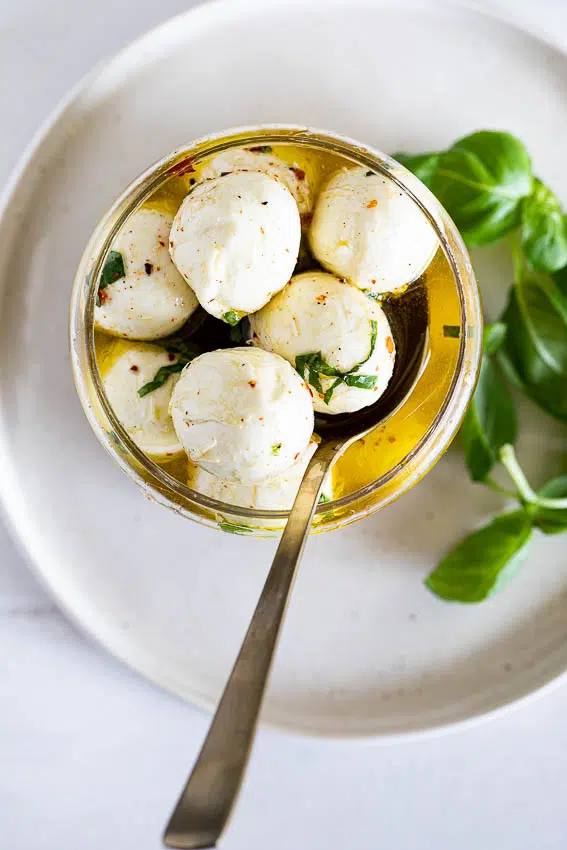Easy Marinated Mozzarella Balls