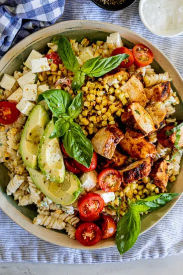 Creamy BBQ Chicken Pasta Salad