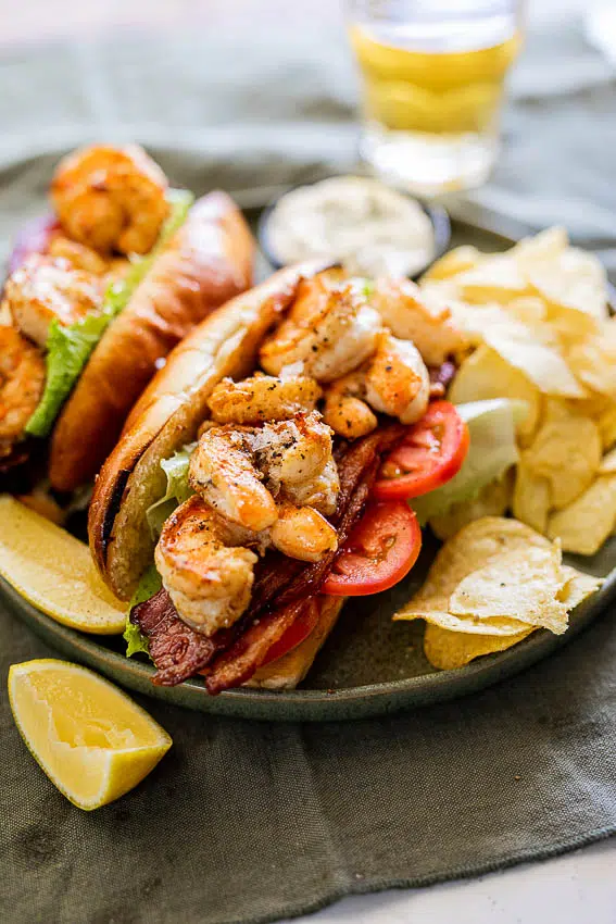 Easy BLT Shrimp Rolls