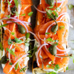 Open Smoked Salmon Sandwich with Whipped Goat’s Cheese