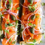 Open Smoked Salmon Sandwich with Whipped Goat's Cheese