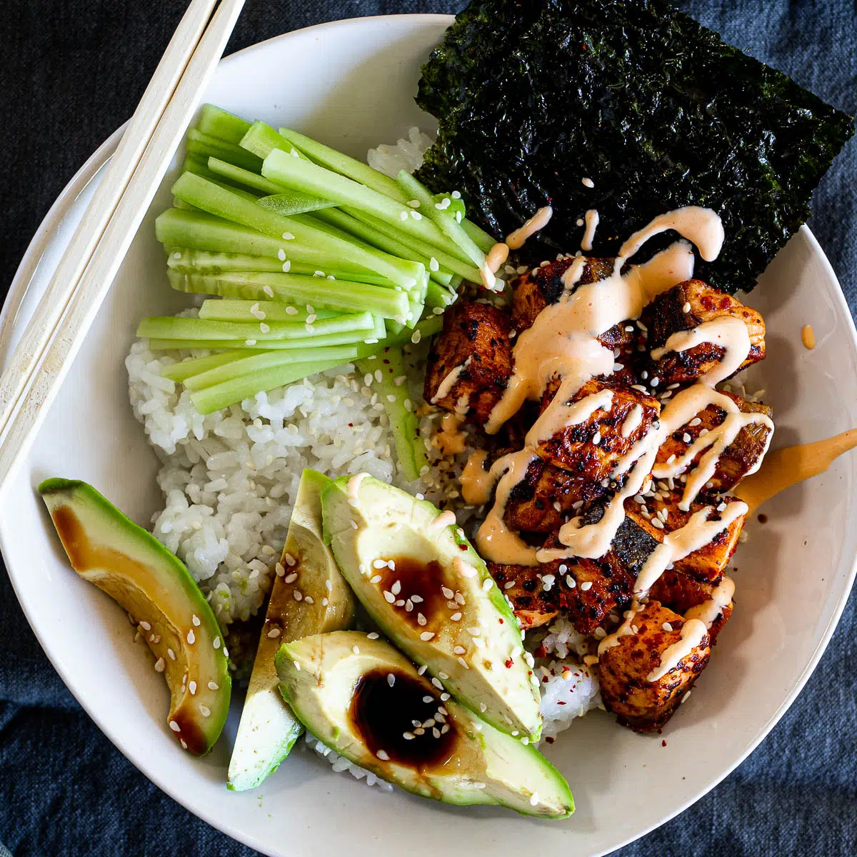 Spicy Salmon Rice Bowl