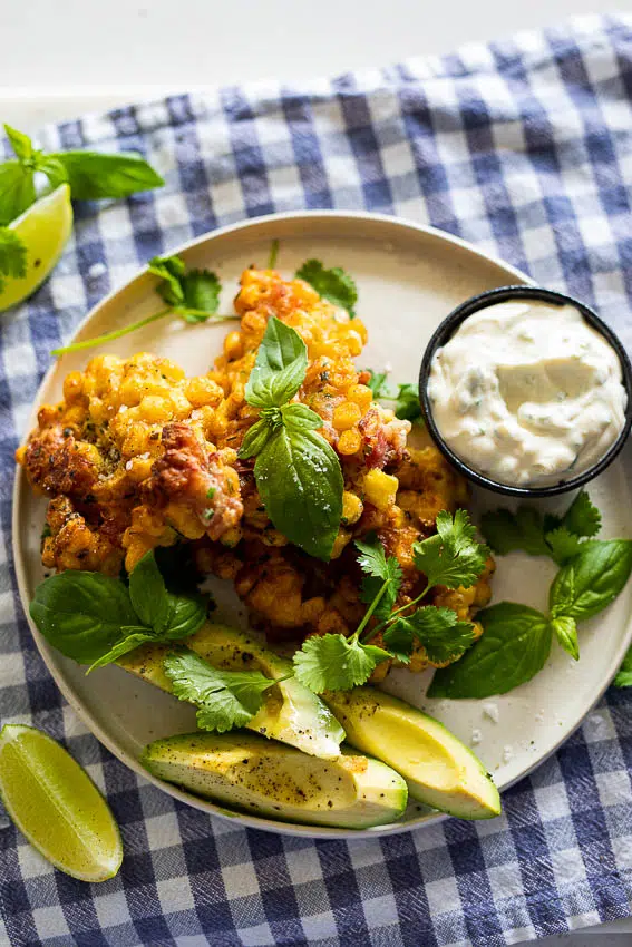 Crispy Bacon Corn Fritters