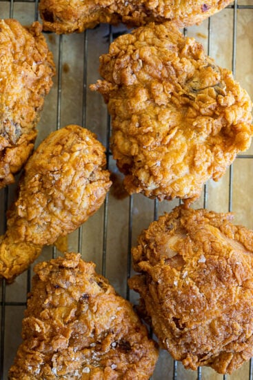 Crispy juicy fried chicken