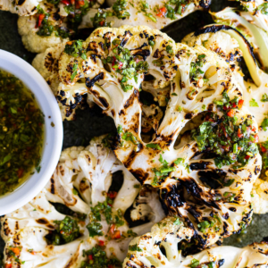 Grilled Cauliflower with Chimichurri
